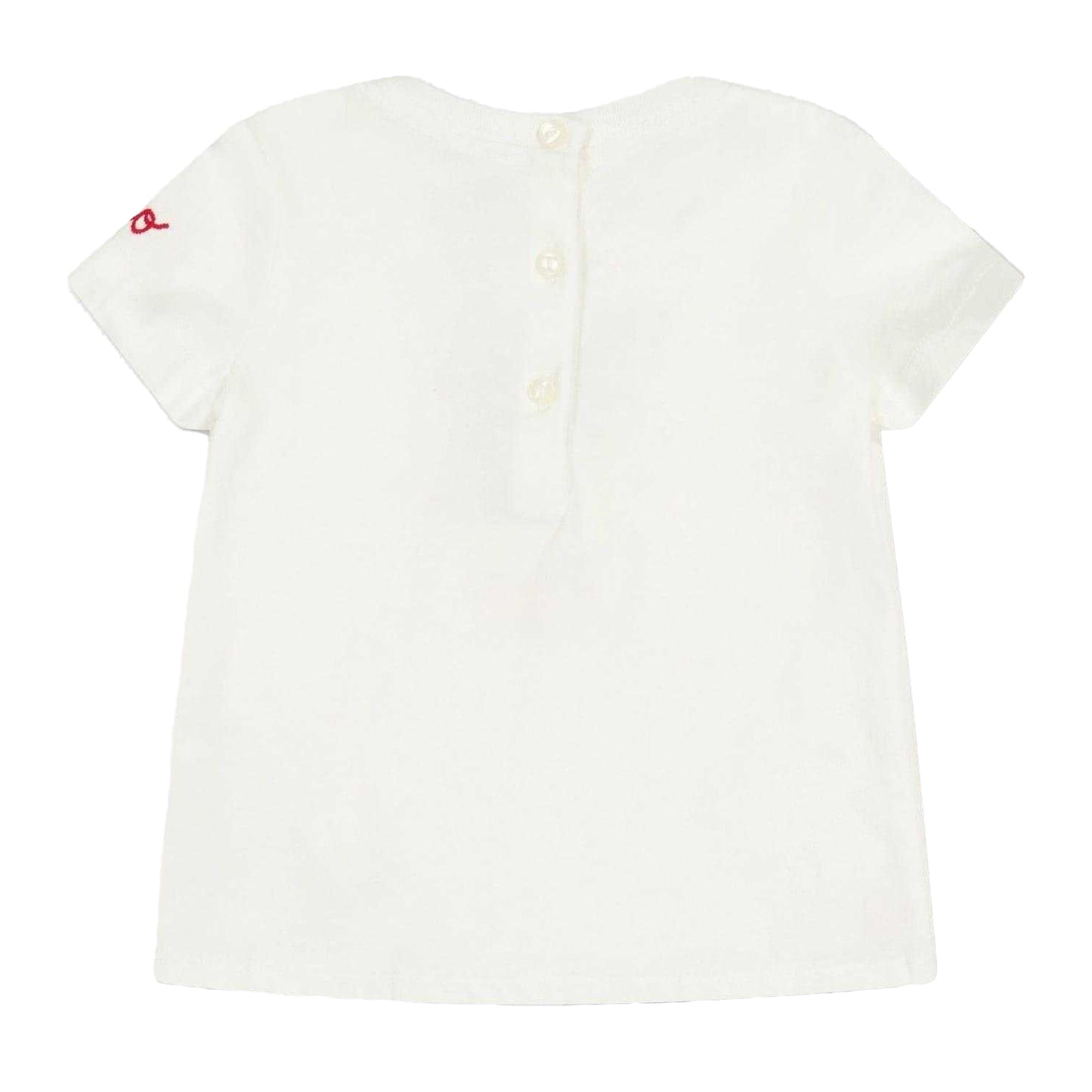 White-Pink - Back - Ralph Lauren Childrens-Kids Polo Bear Embroidered T-Shirt