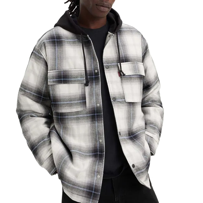 Grey - Lifestyle - Levis Unisex Adult Jack Worker Hooded Overshirt