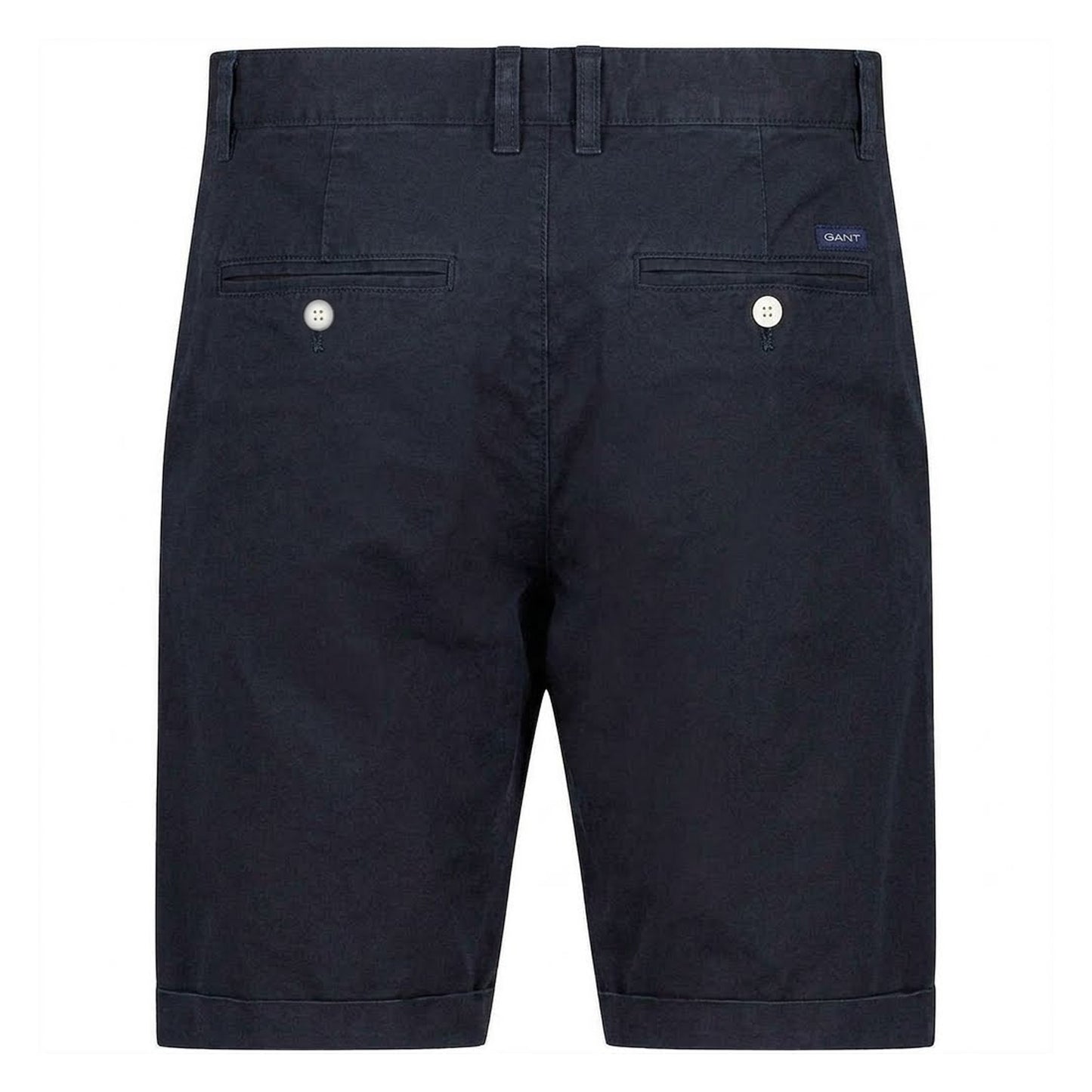 Blue - Back - Gant Mens Sunfaded Cotton Chino Shorts