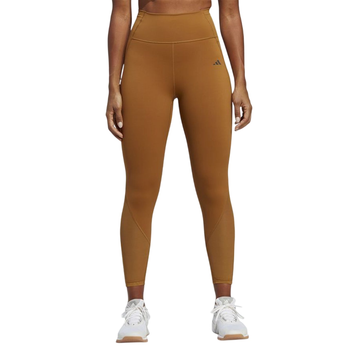 Brown - Side - Adidas Womens-Ladies HIIT Tailored Leggings