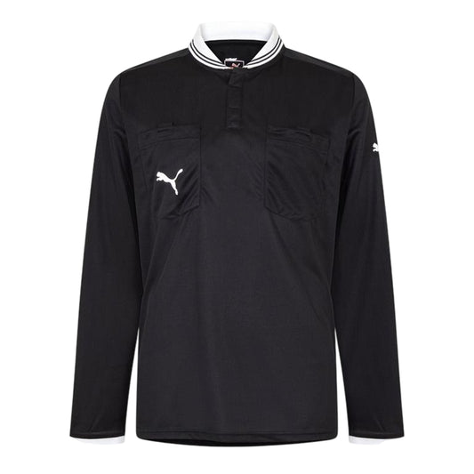 Black - Front - Puma Mens Long-Sleeved Referee Shirt