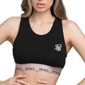 Black - Front - SikSilk Womens-Ladies Roseate Sports Bra