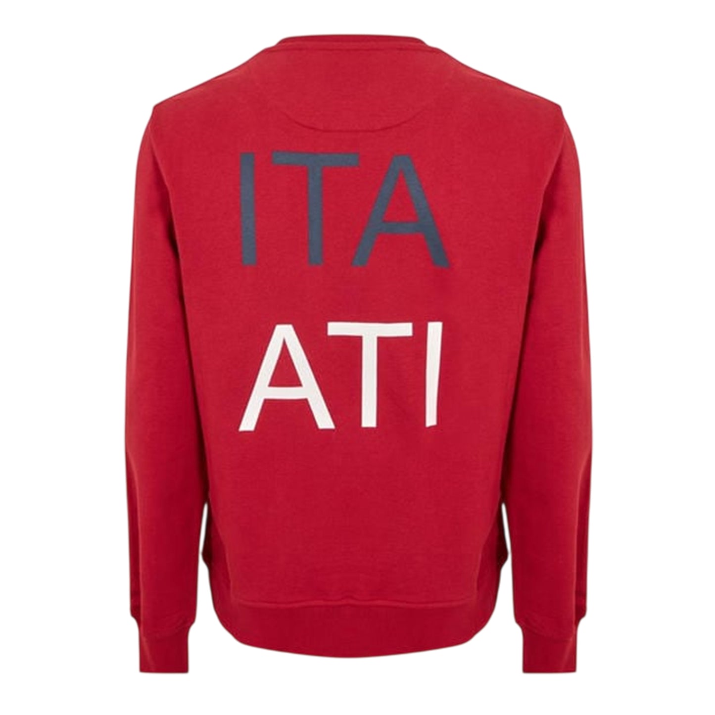 Red - Back - Diadora Mens Sailing Patch Regular Long-Sleeved Sweatshirt