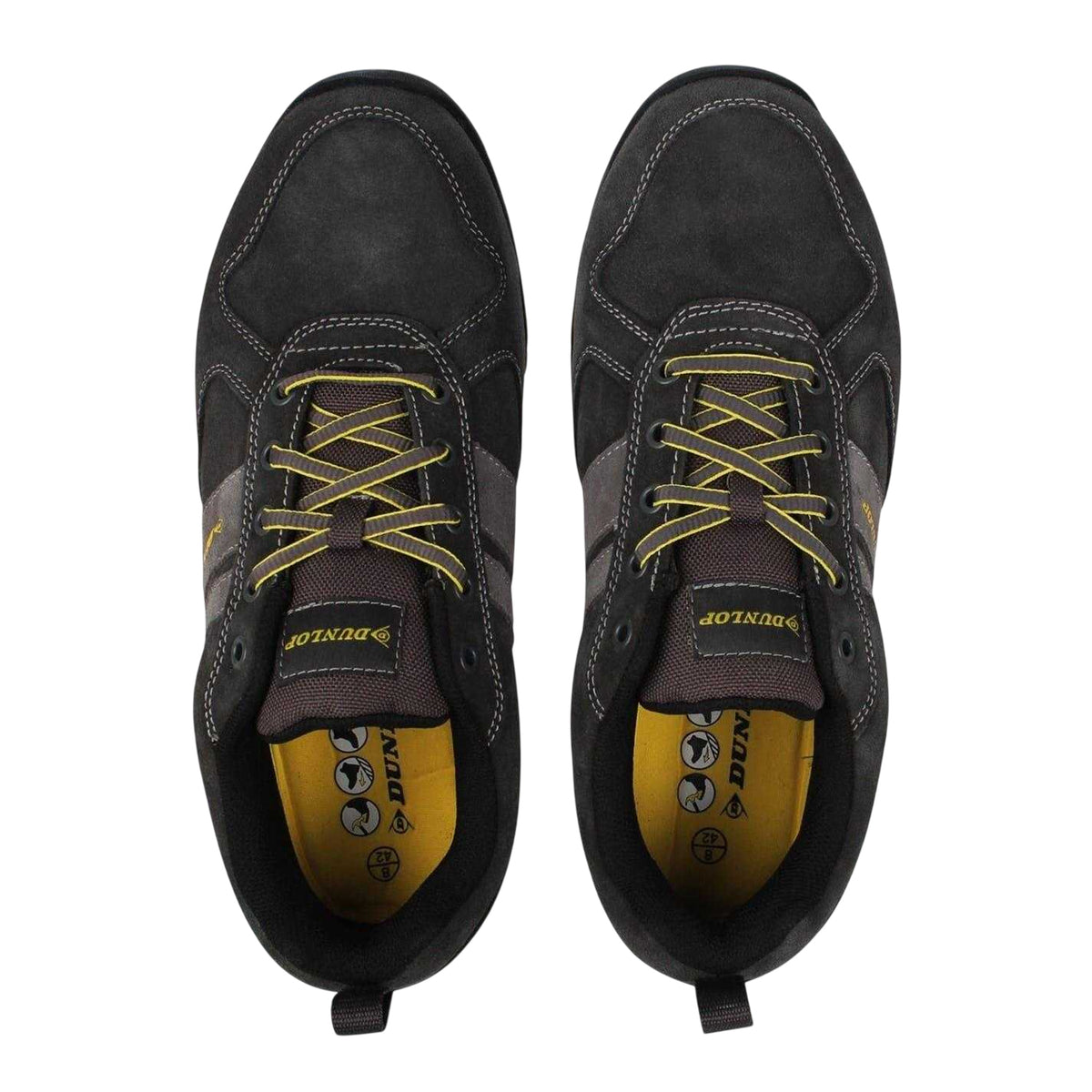 Charcoal - Pack Shot - Dunlop Mens Houston Leather Safety Shoes