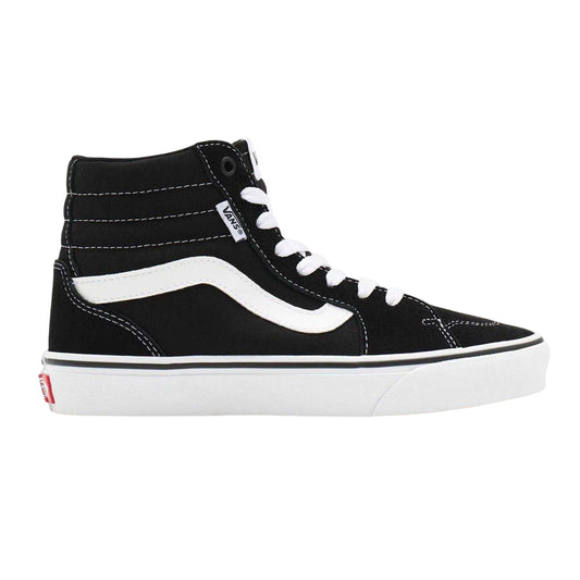 Black-White - Front - Vans Womens-Ladies Logo High Top Trainers