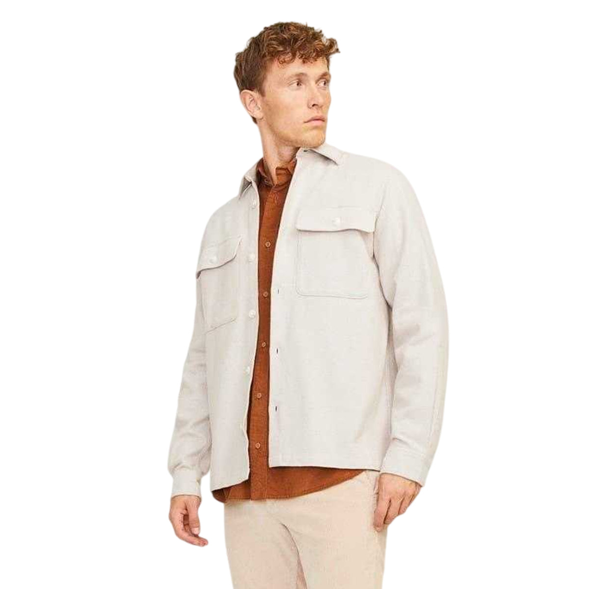 Summer Sand - Back - Jack And Jones Mens Chest Pocket Overshirt