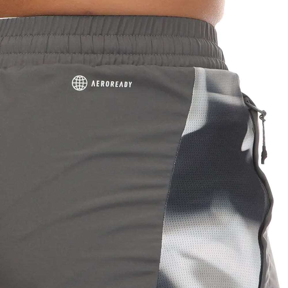 Grey - Side - Adidas Mens Designed for Movement Training Shorts
