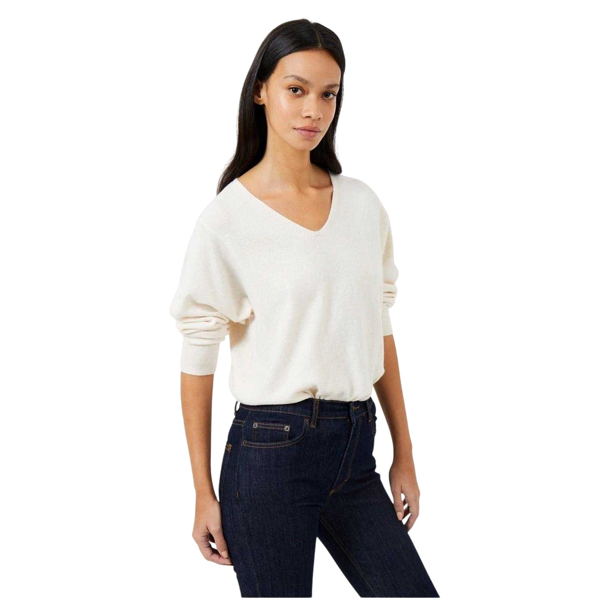 Oatmeal Grey - Side - French Connection Womens-Ladies Vhari Jumper