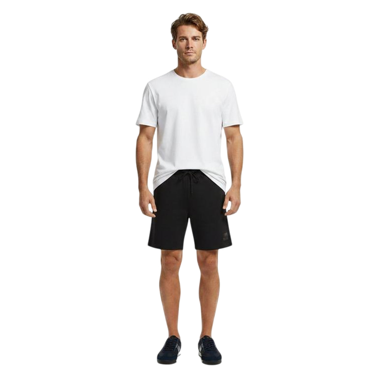 Black - Side - Hugo Mens Darix Sweat Shorts