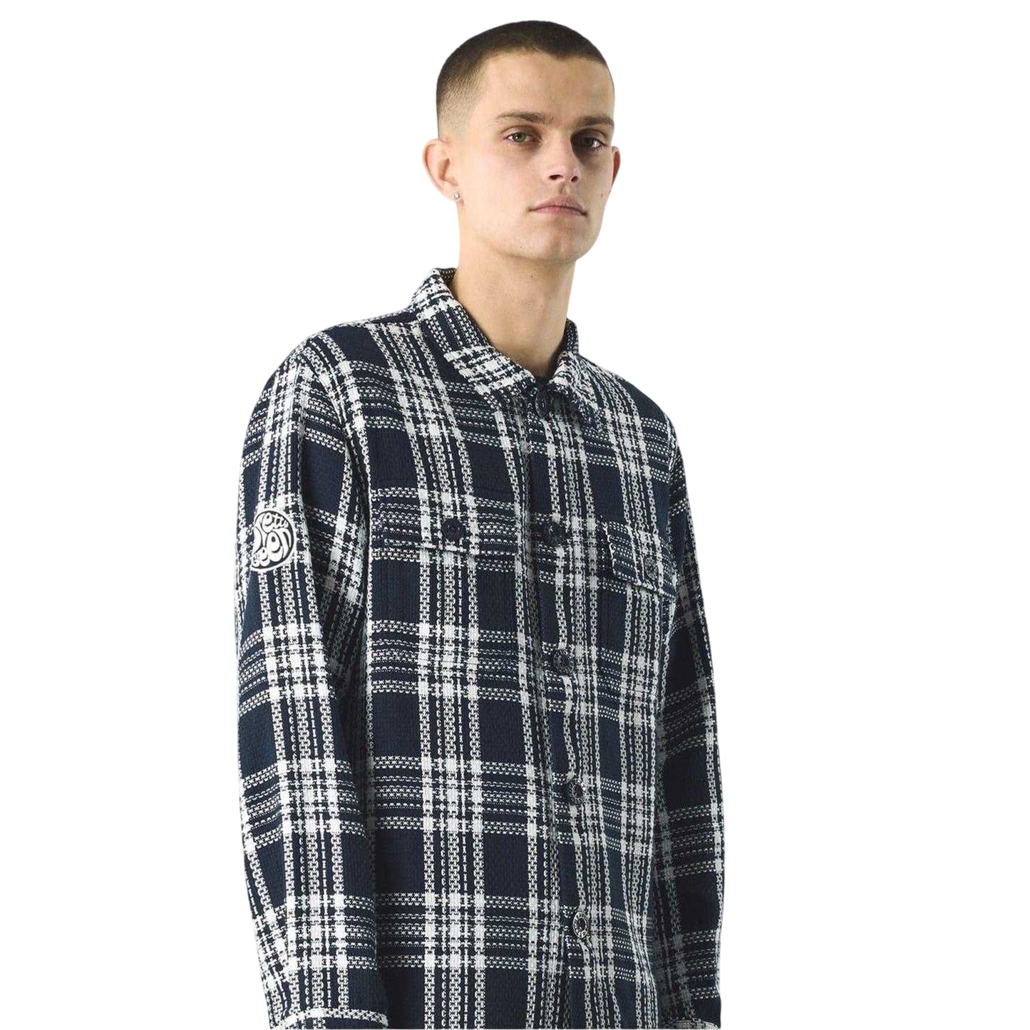 Navy - Side - Pretty Green Mens Overshirt