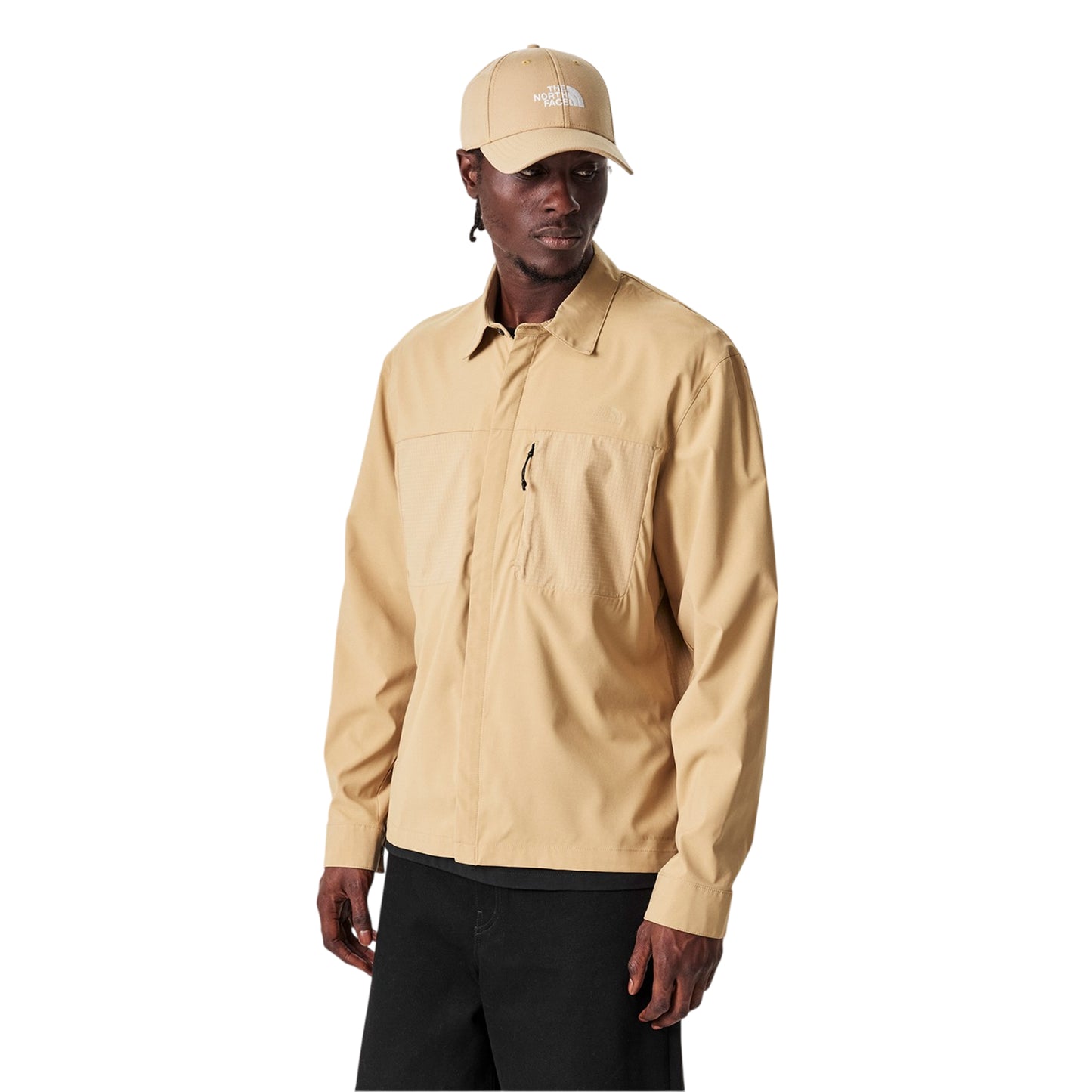 Stone - Side - The North Face Mens Regular Long-Sleeved Shirt