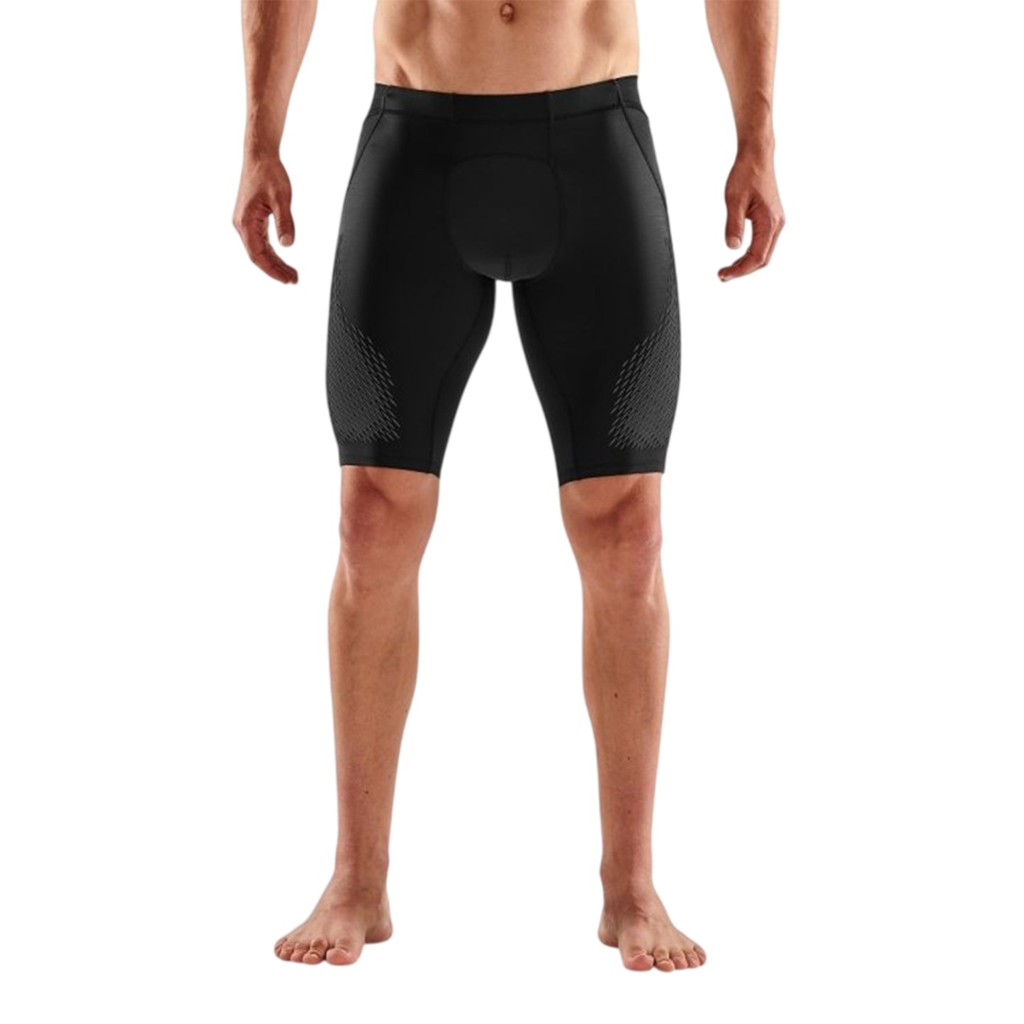 Black - Side - Skins Mens Skinny Cycling Shorts