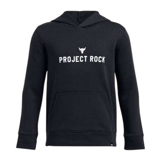 Black - Front - Under Armour Unisex Adult Project Rock Bull Skull Regular Long-Sleeved Hoodie