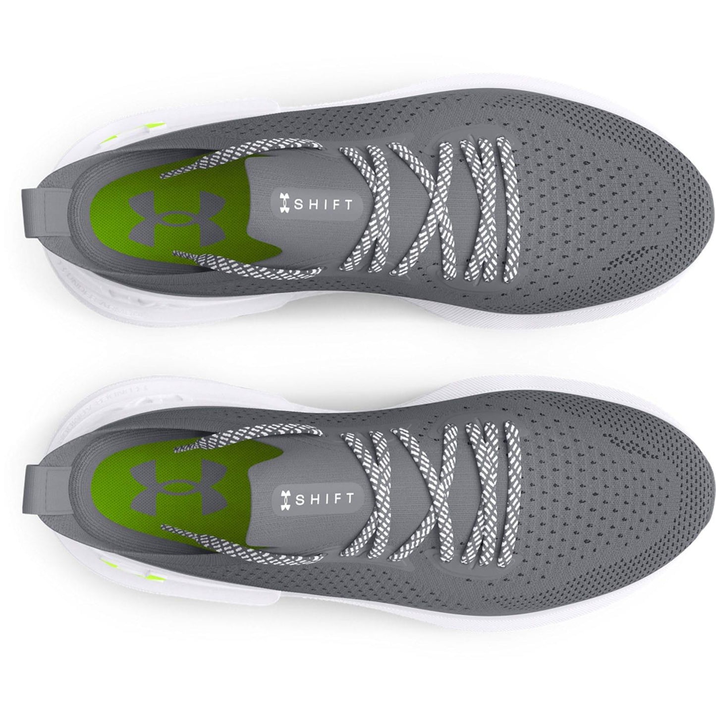 Grey-White - Pack Shot - Under Armour Mens Shift Running Trainers