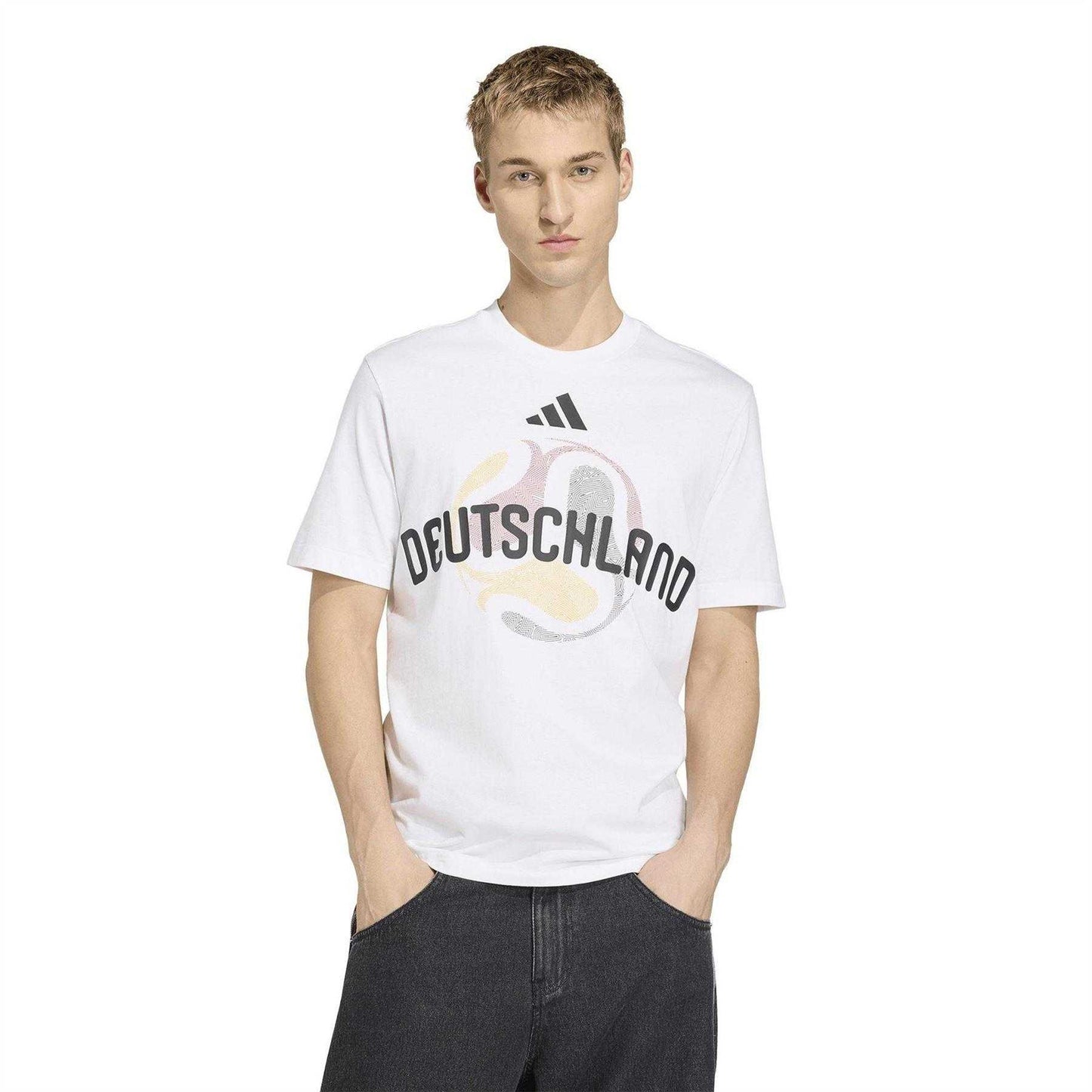 White - Side - Adidas Mens FIFA 2026 Germany Performance T-Shirt