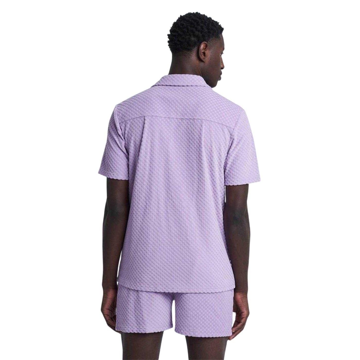Purple - Back - Native Youth Unisex Adult Shirt And Shorts Set (Pack of 2)