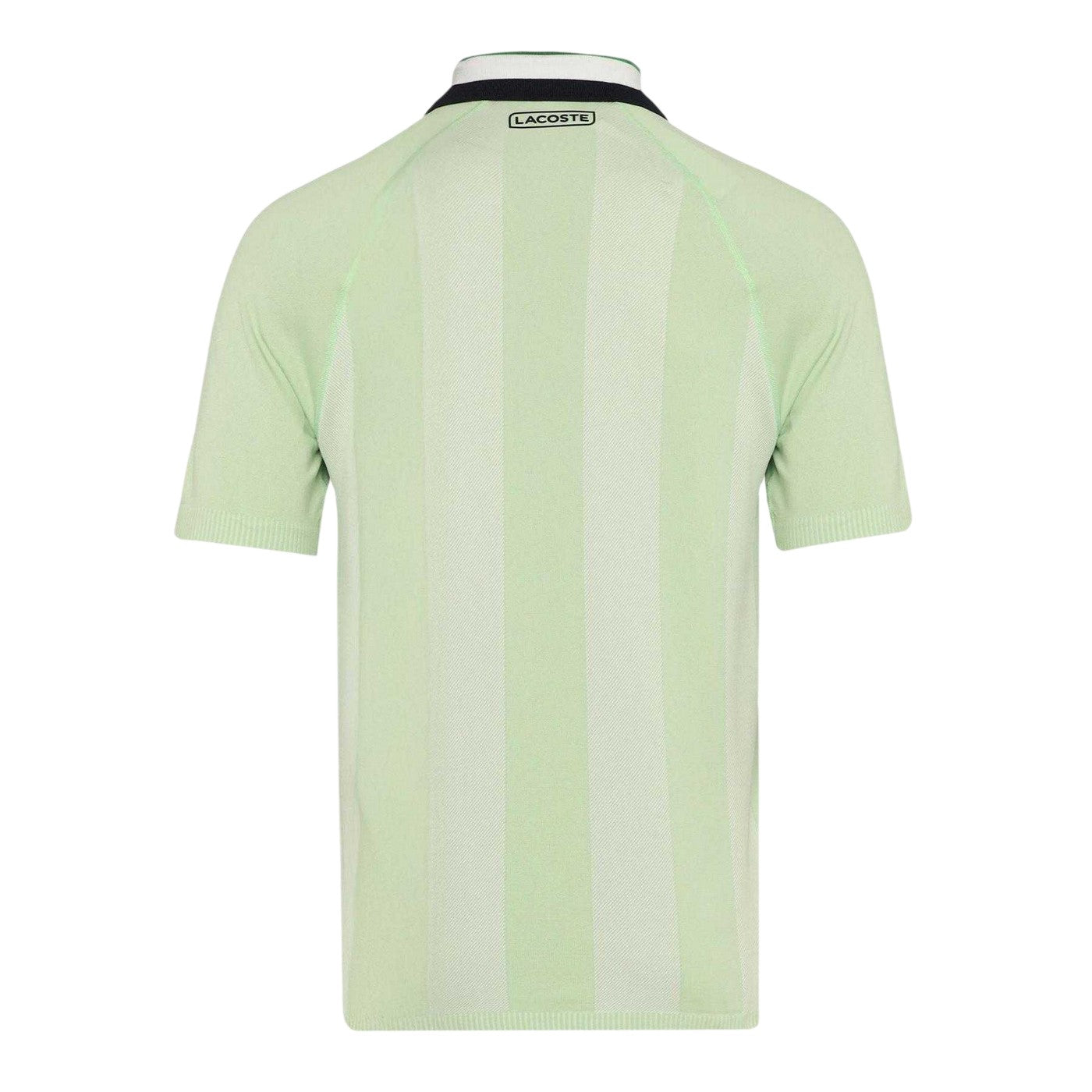 Green - Back - Lacoste Mens Logo Collared Raglan Polo Shirt