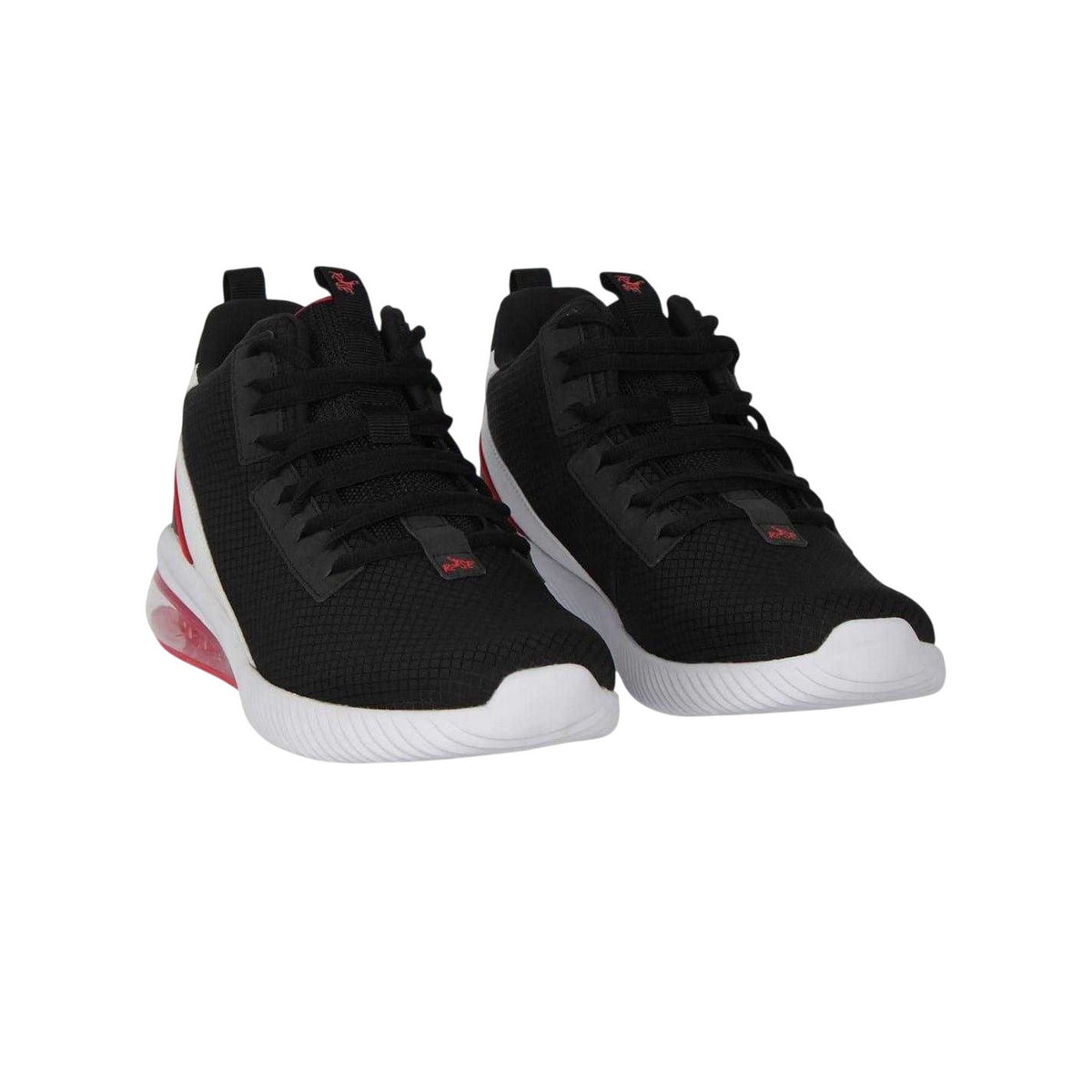Black-White-Red - Pack Shot - Rise Unisex Adult Digital Logo High-top Basketball Shoes