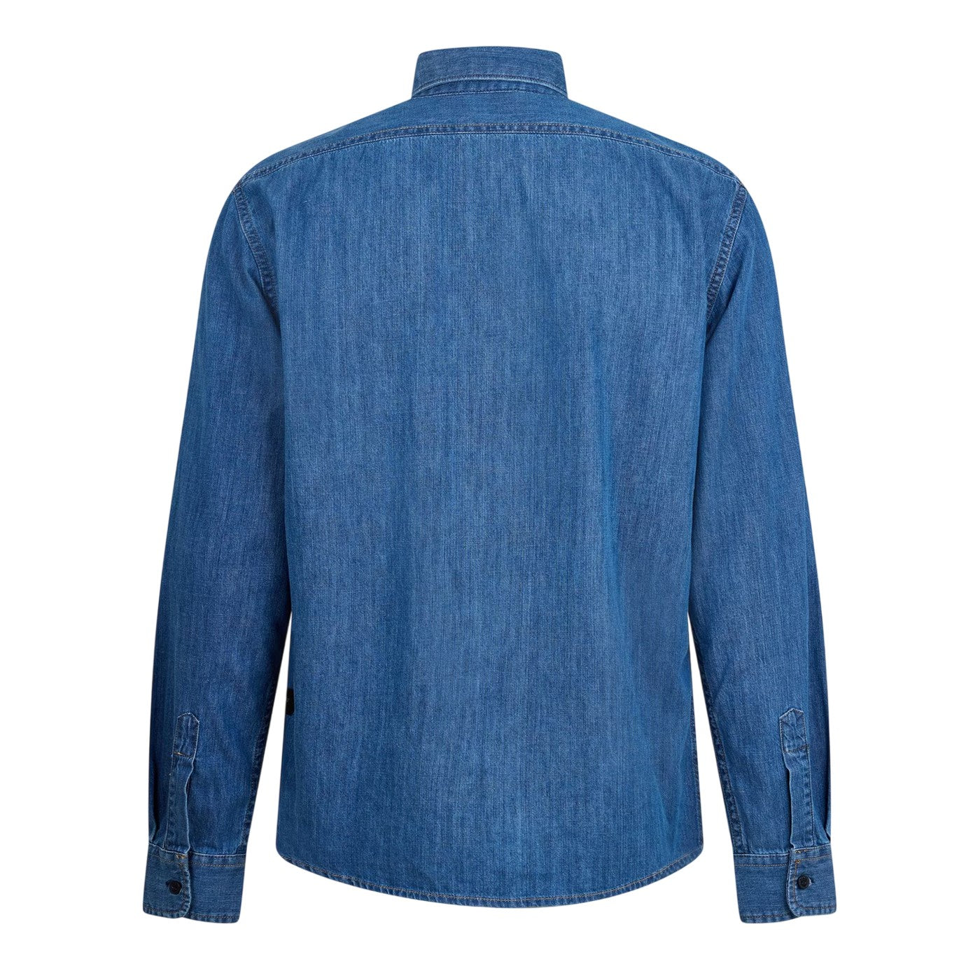 Mid Blue - Back - Replay Mens Denim Shirt