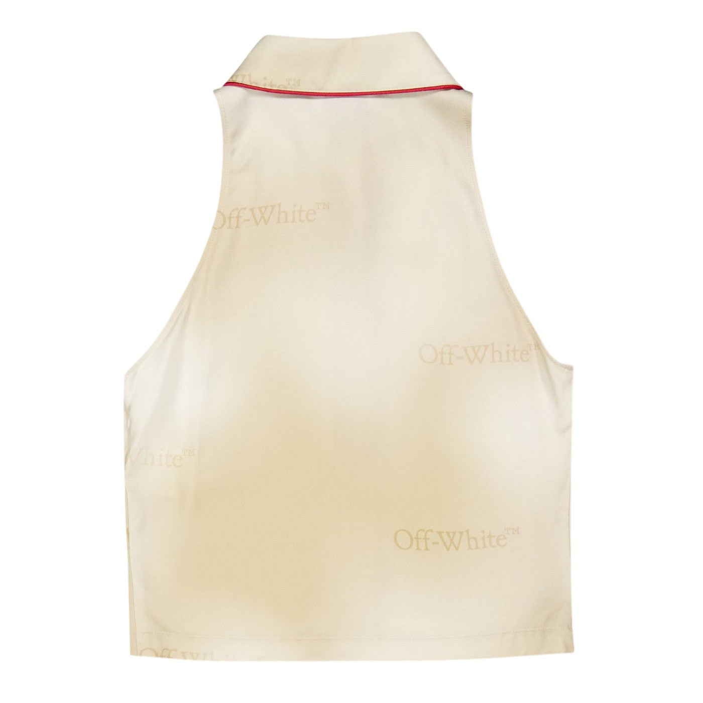 Beige-White Ombre - Back - Off White Unisex Adult Regular Shirt