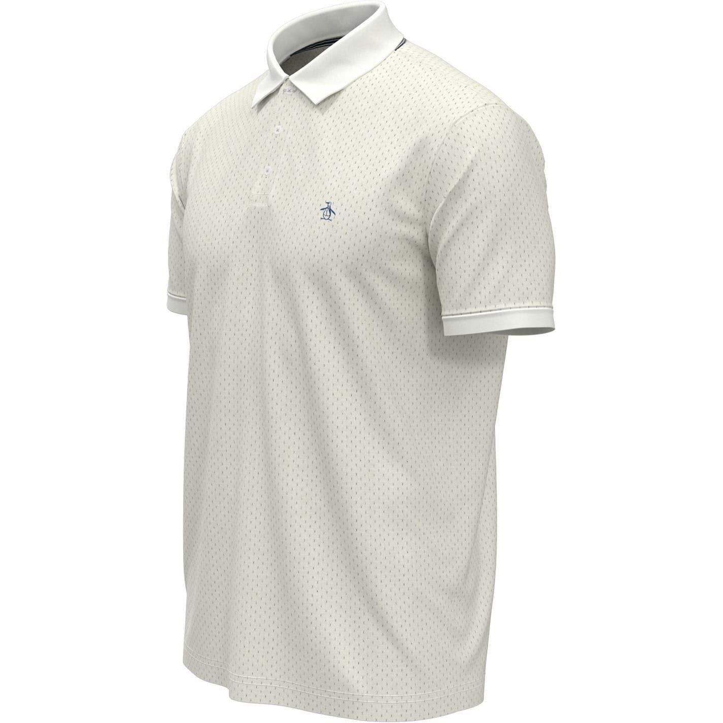 Bright White - Side - Original Penguin Mens Polka Dot Regular Polo Shirt