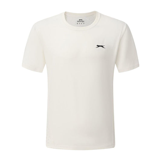 White - Front - Slazenger Mens Perforated Tennis T-Shirt