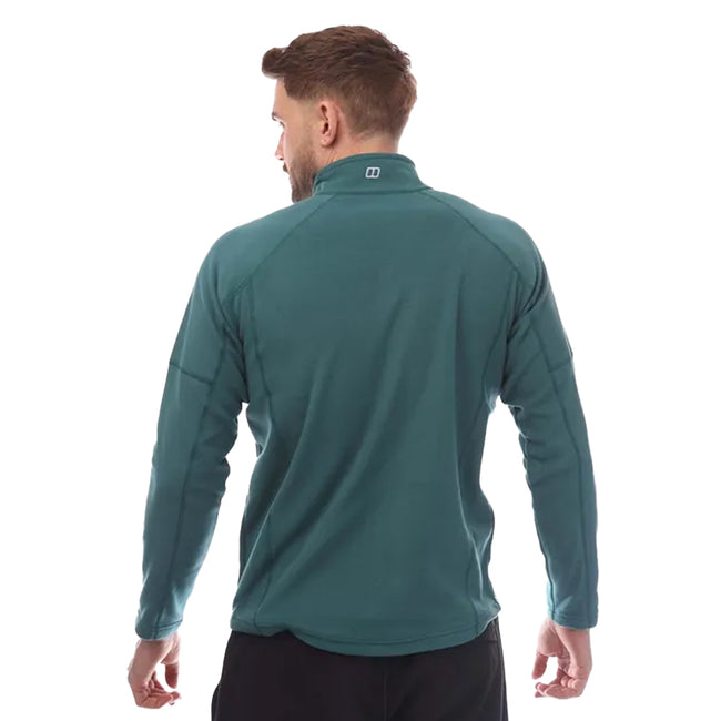 Teal - Back - Berghaus Mens Cuerden Half Zip Fleece Top