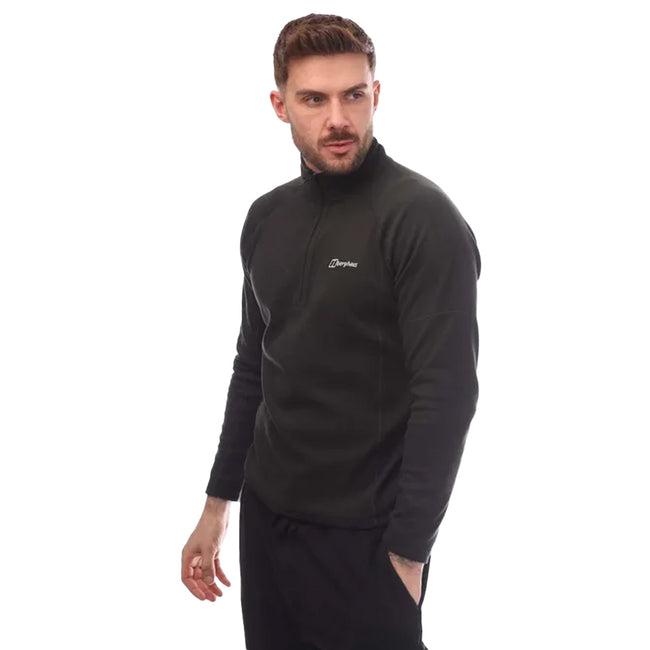 Black - Front - Berghaus Mens Cuerden Half Zip Fleece Top