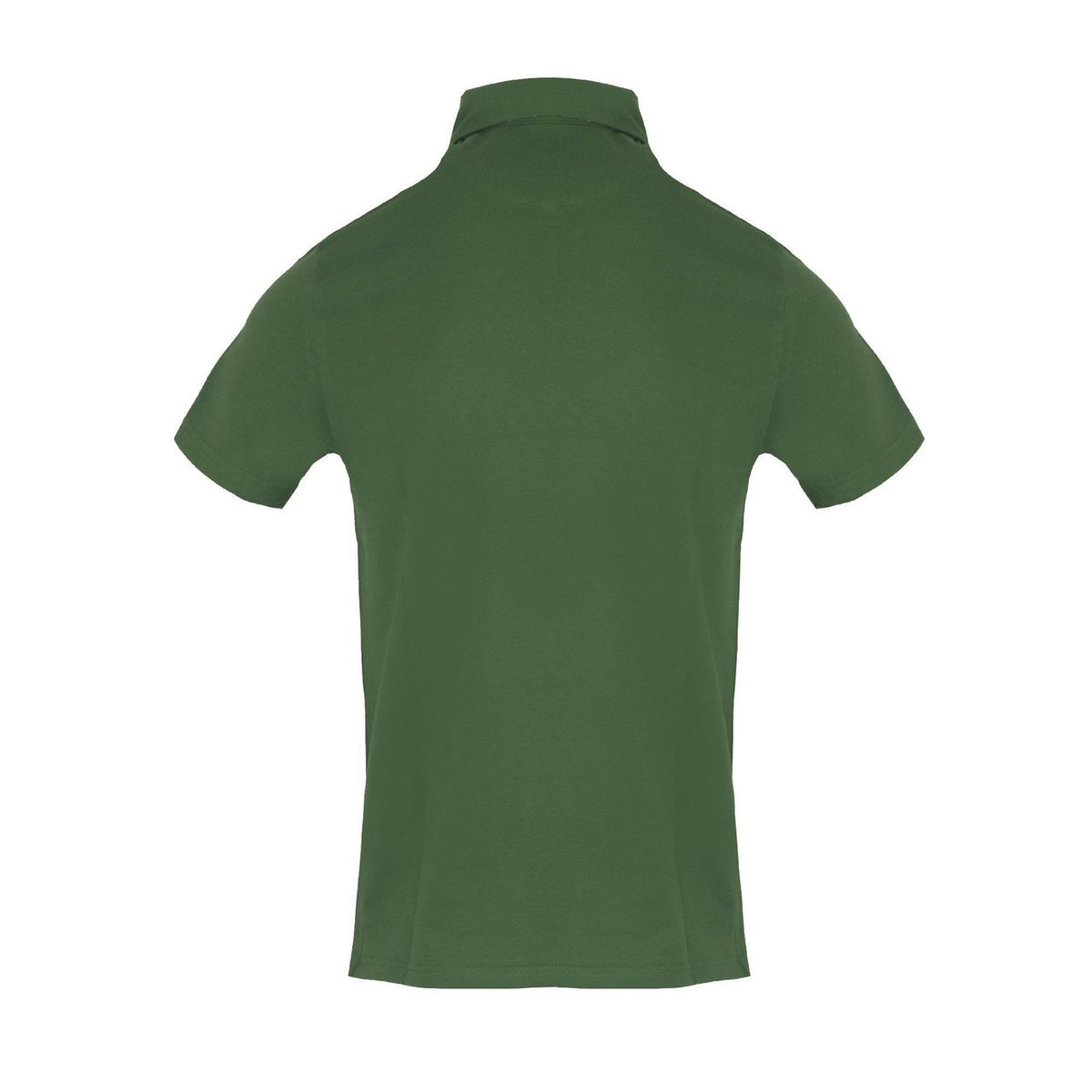 Military Green - Back - Aquascutum Mens Logo Collared Short-Sleeved Polo Shirt