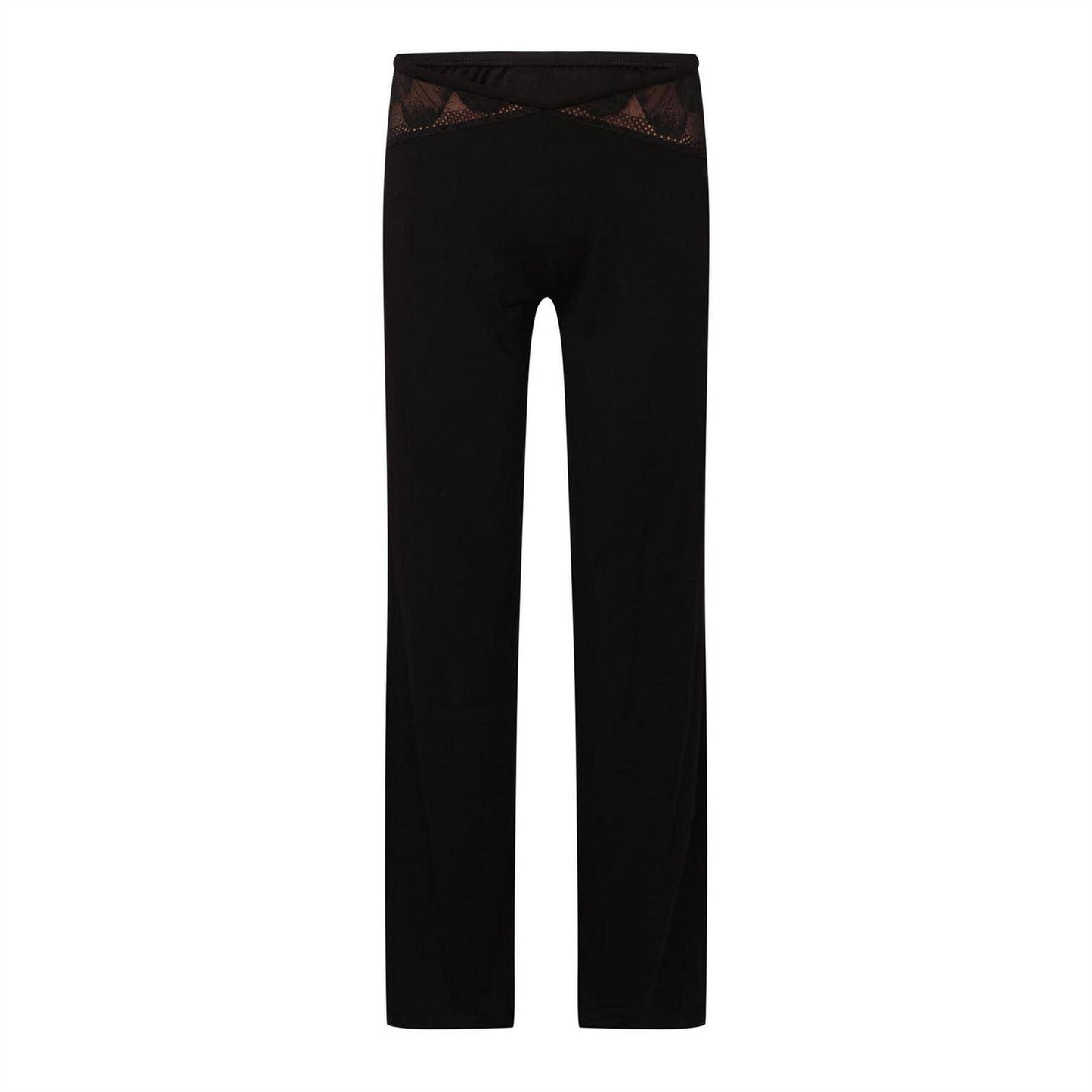 Black - Back - Boss Womens-Ladies Peony Straight Leg Pyjama Bottoms