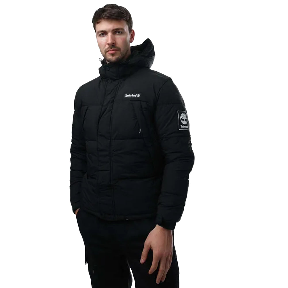 Black - Side - Timberland Mens Archive Outdoor Puffer Jacket