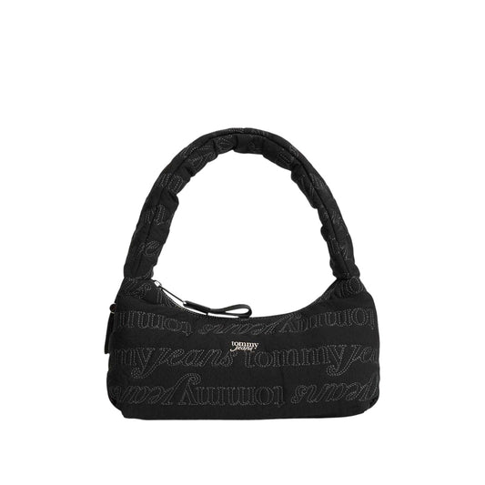 Black - Front - Tommy Jeans Womens-Ladies Icon Shoulder Bag