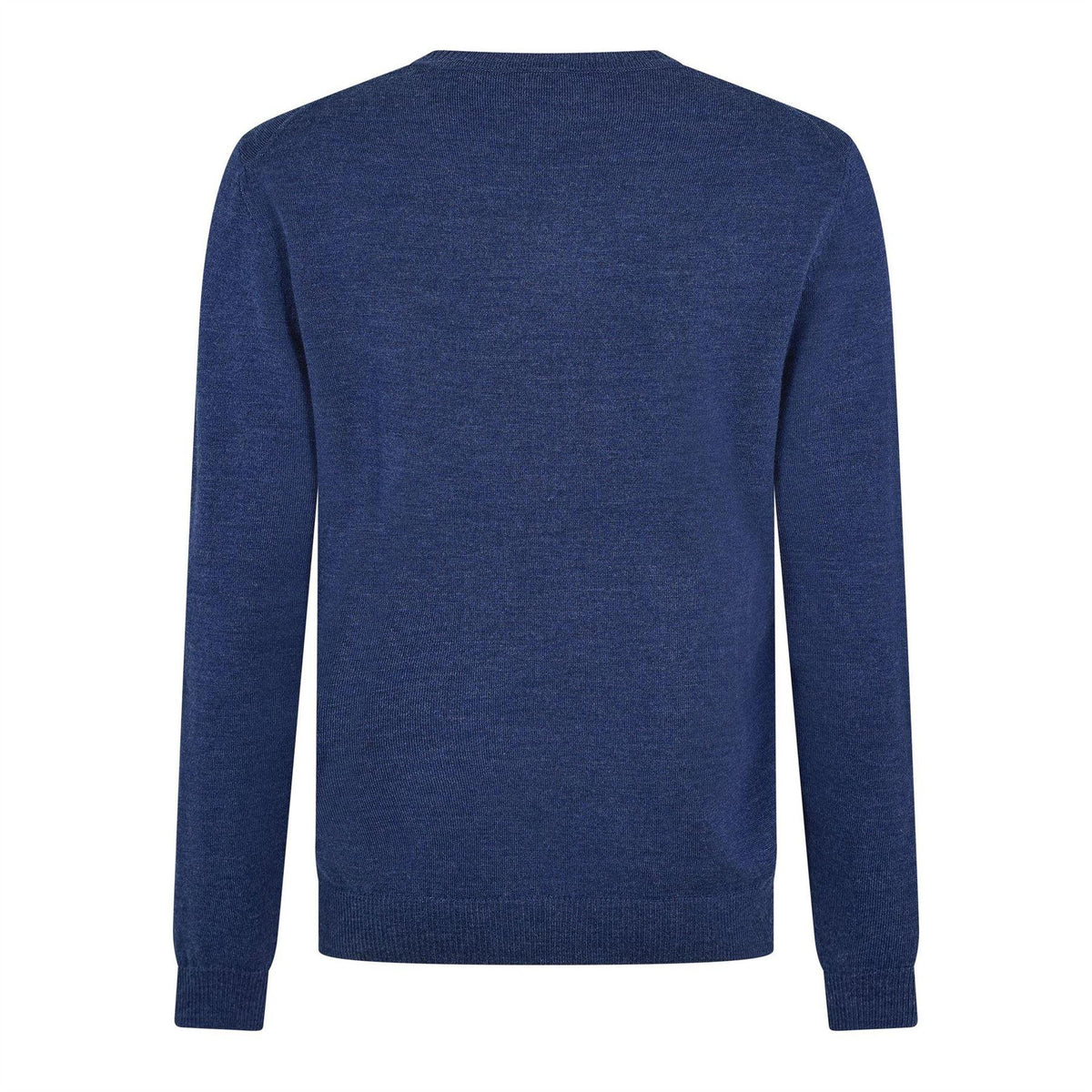 Medium Blue - Side - Boss Mens Crew Neck Regular Long-Sleeved Sweatshirt