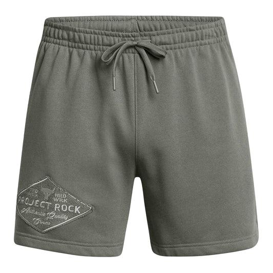 Green - Front - Under Armour Mens Project Rock Sweat Shorts