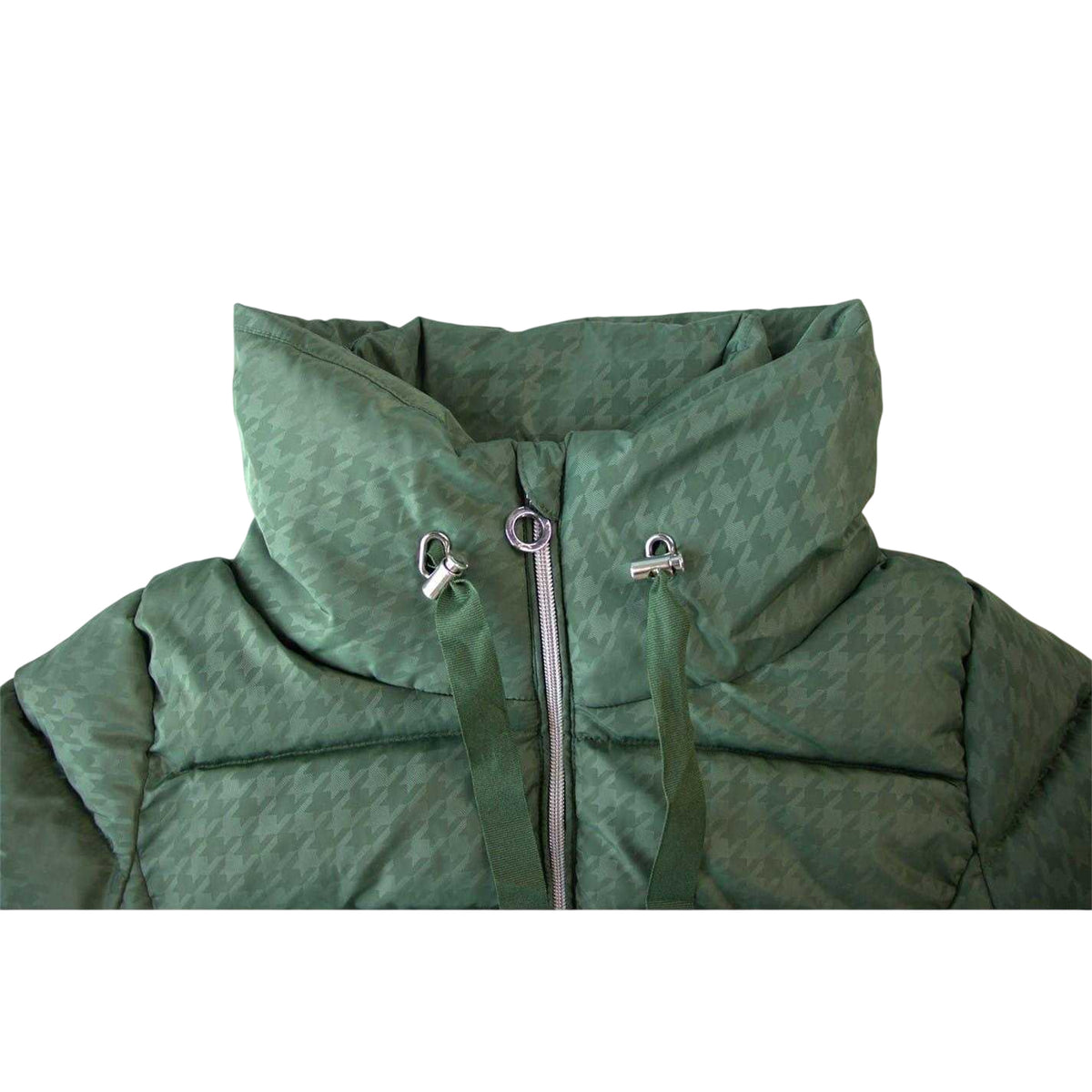 Green - Lifestyle - Firetrap Womens-Ladies Houndstooth Puffer Jacket