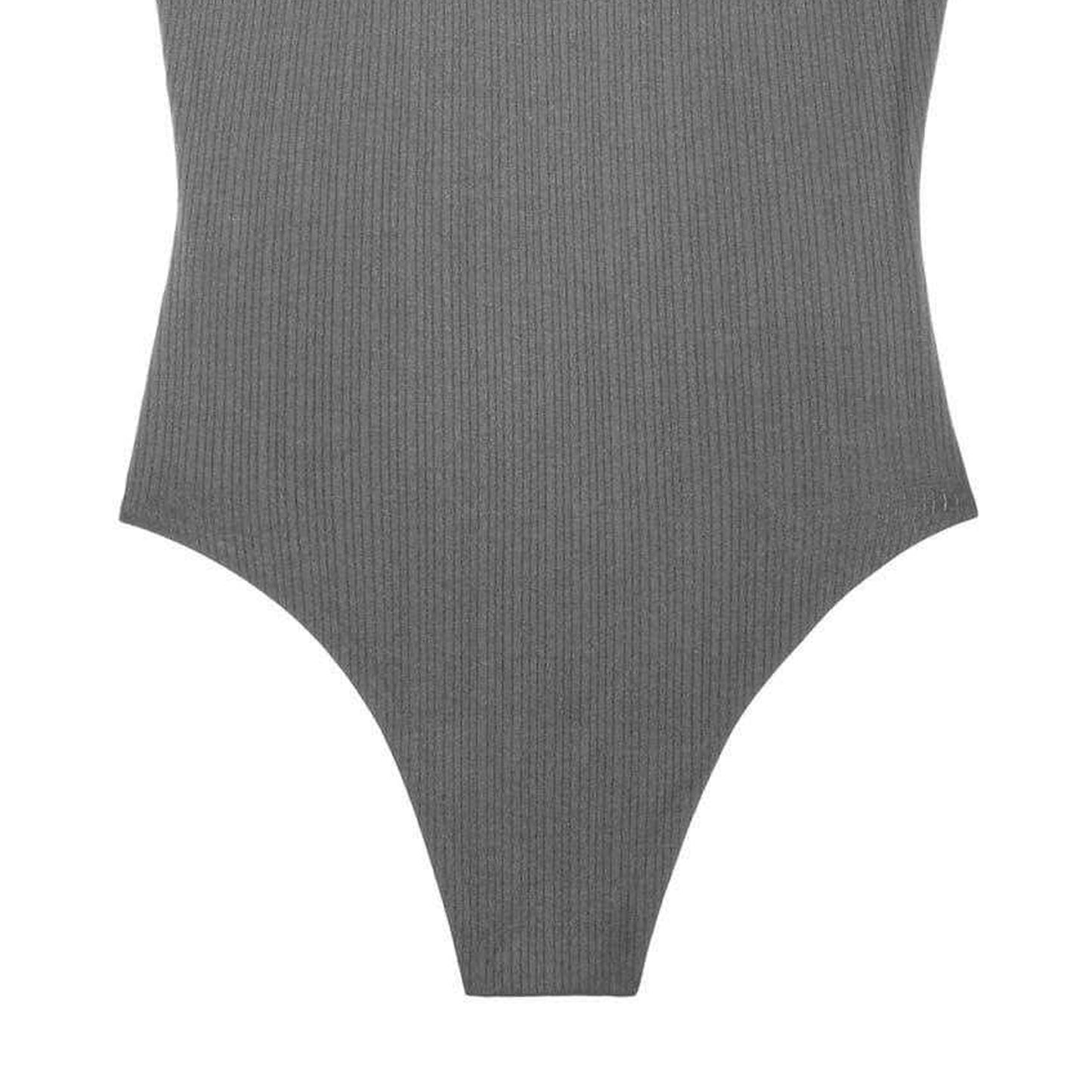 Smoke - Side - Wolford Womens-Ladies Rib Knit Bodysuit