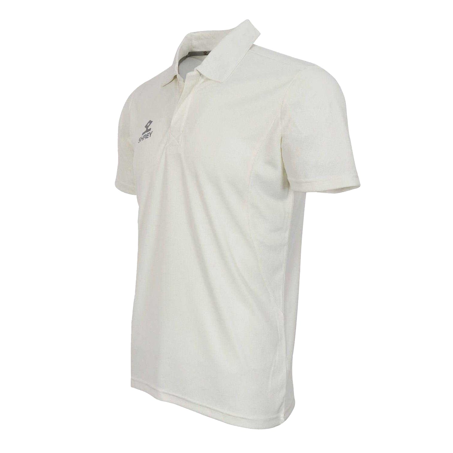 Off White - Side - Shrey Mens Playing Performance Cricket Polo Shirt
