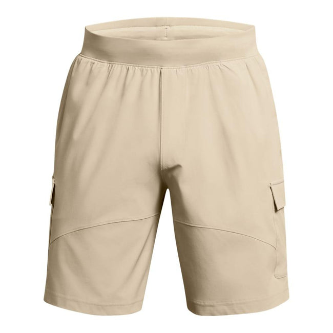 Brown - Front - Under Armour Mens Woven Stretch Cargo Shorts