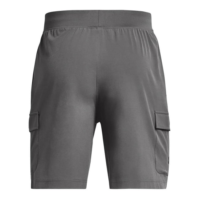 Grey - Back - Under Armour Mens Woven Stretch Cargo Shorts