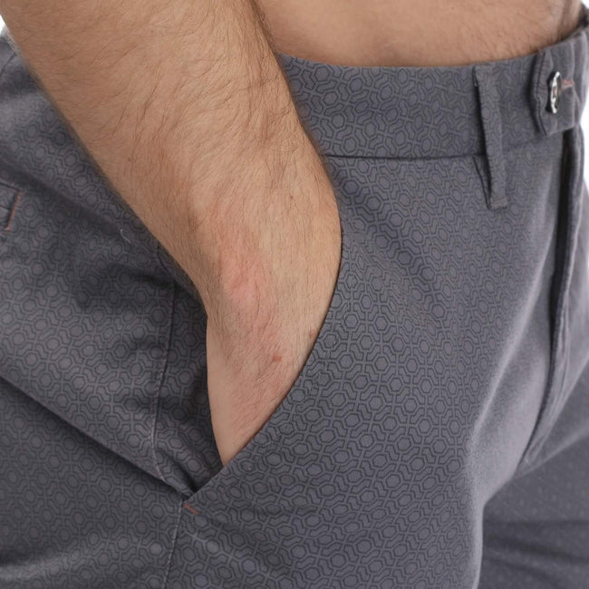 Blue - Side - Ted Baker Mens Geometric Shorts