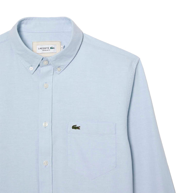 Blue - Lifestyle - Lacoste Mens Oxford Regular Long-Sleeved Shirt