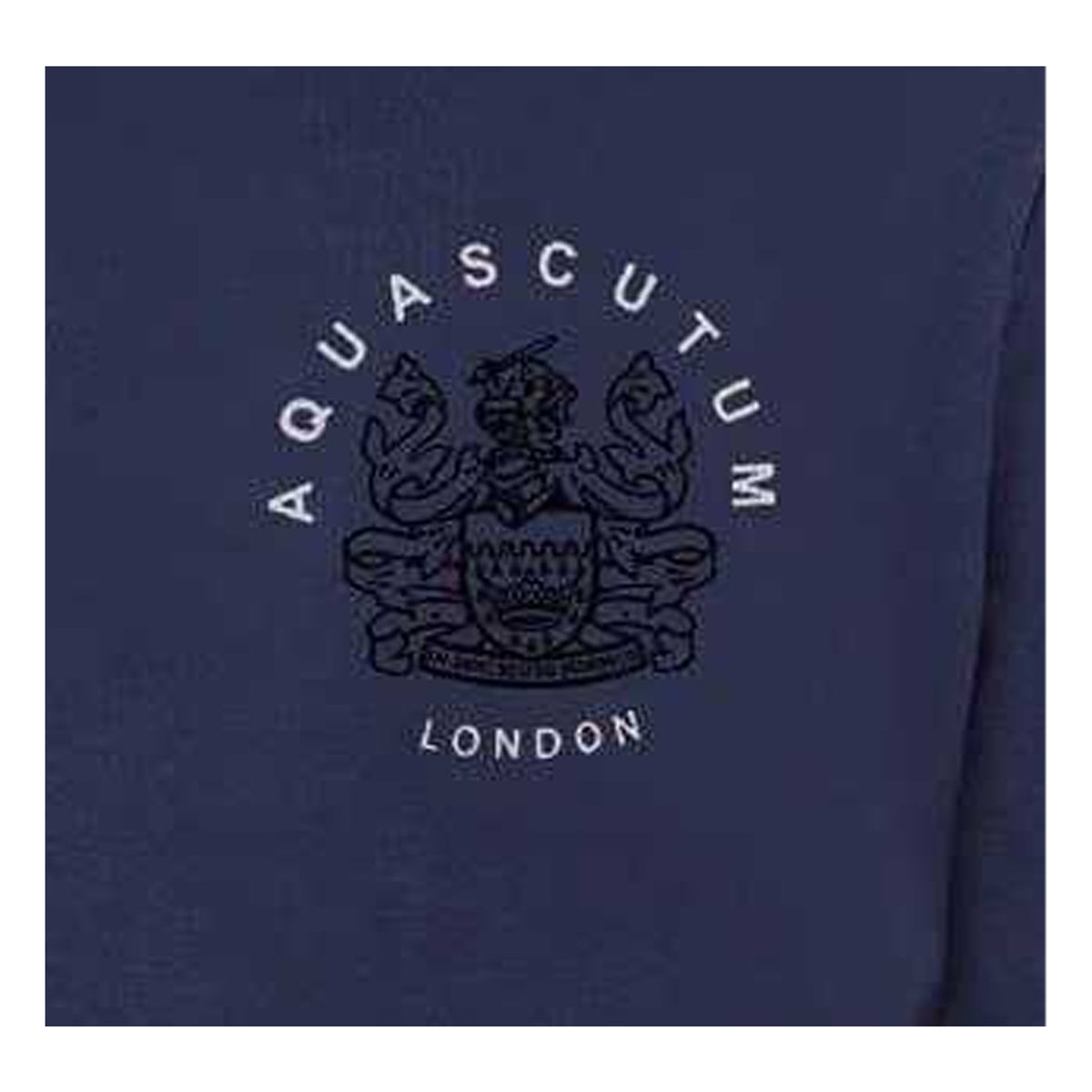 Navy - Back - Aquascutum Unisex Adult Ribbed Collar Regular Long-Sleeved Sweatshirt