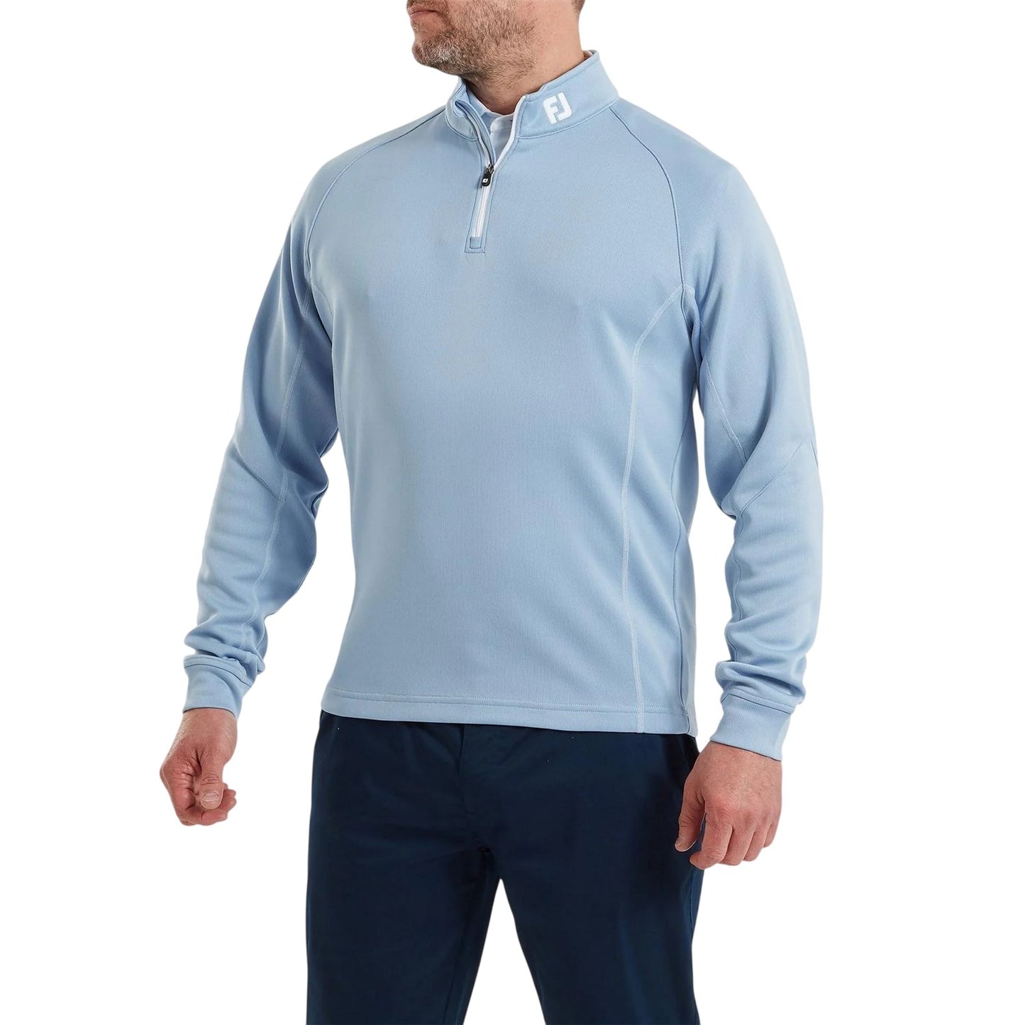 Blue - Side - FootJoy Mens Chill Out Golf Pullover