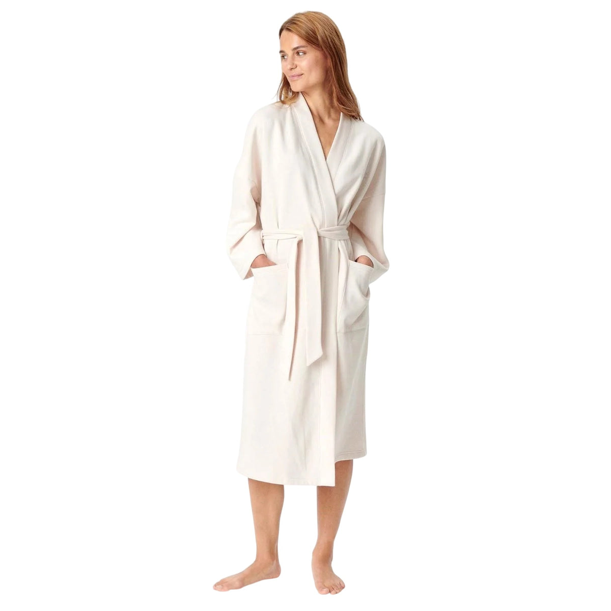 Crystal Grey - Lifestyle - Boss Womens-Ladies Plain Kimono Sleeve Dressing Gown