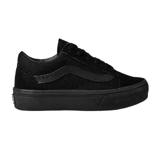 Black - Front - Vans Childrens-Kids Old Skool Suede Trainers