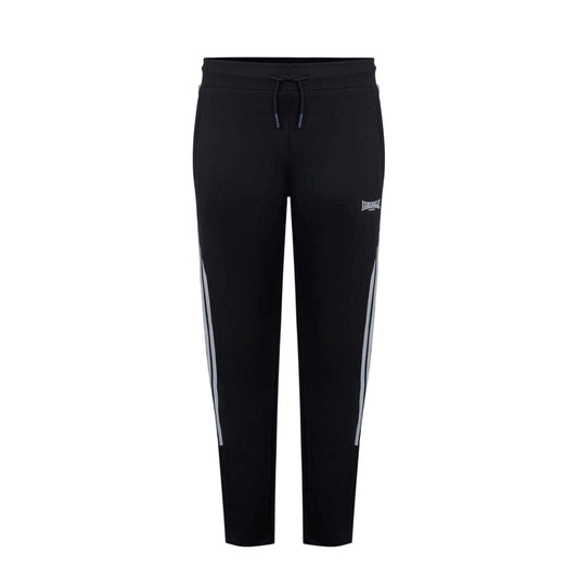 Black - Front - Lonsdale Mens Striped Tapered Jogging Bottoms
