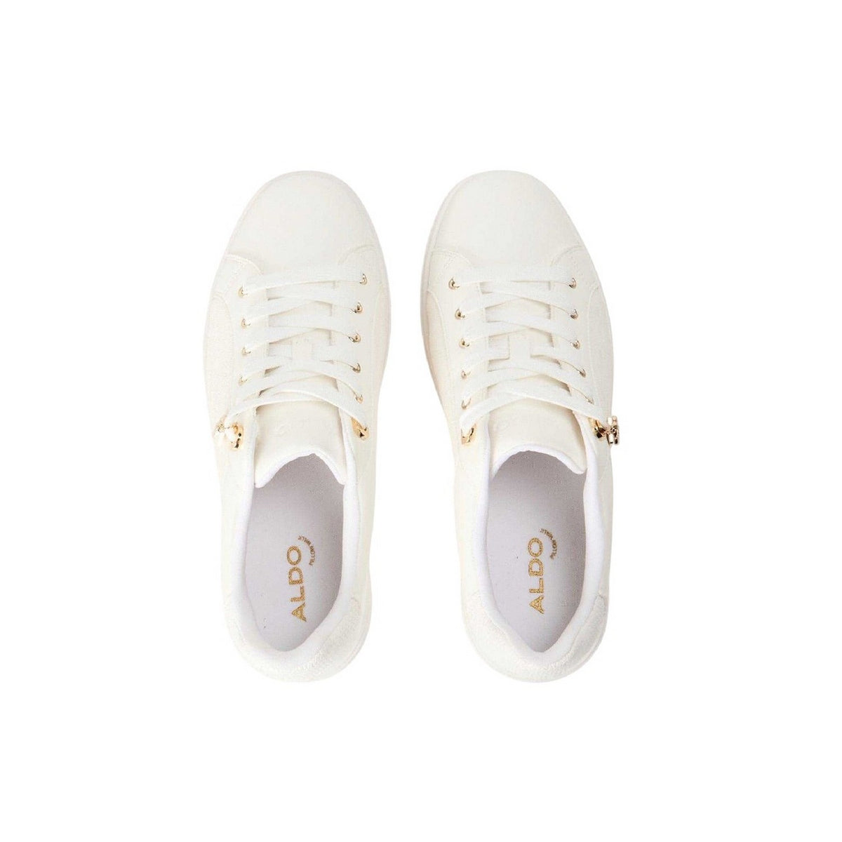 White-Black - Side - Aldo Womens-Ladies Elgata Platform Trainers