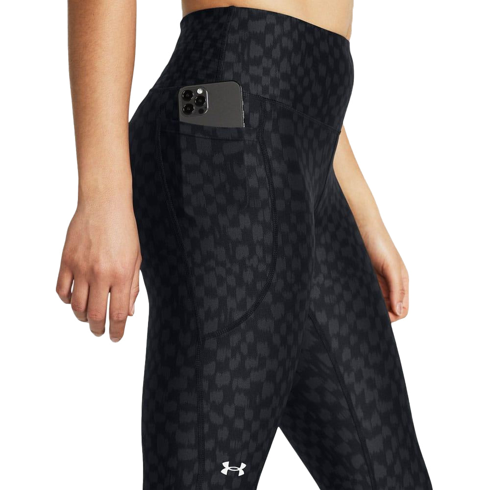 Black - Lifestyle - Under Armour Womens-Ladies HeatGear Printed Ankle Length Leggings