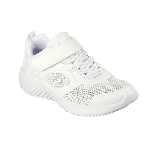 White - Front - Skechers Childrens-Kids Bounder Trainers