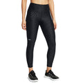 Black - Front - Under Armour Womens-Ladies HeatGear Printed Ankle Length Leggings